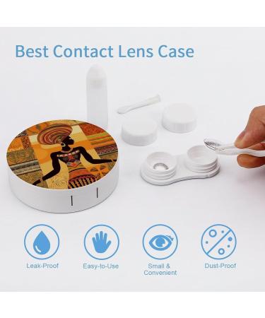 Portable African Woman Contact Lens Case - Stylish Travel Storage Box for Lenses - Buy Online on GoSupps.com