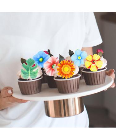 128 Edible Flowers & Leaves for Cake Decoration | Jungle Theme Palm Leaf Wedding & Birthday Parties - Premium Tortendeko - Buy Online on GoSupps.com