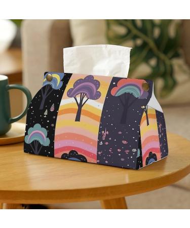 Tissue Box Cover Tissue Box Holder Simple Rainbow Print Tissue Holder Travel Tissue Packs Facial Paper Holder Decorative Holder - Buy Online on GoSupps.com