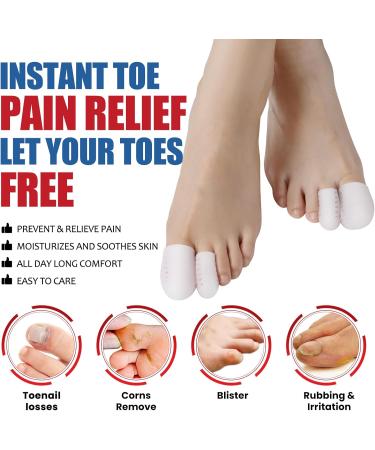 12 PCs Gel Toe Caps | Ultimate Toe Protection for Pain Relief | 4PCS-L & 8PCS-M for Bubbles Chicken Eyes & Ingrown Toenails - Buy Online on GoSupps.com