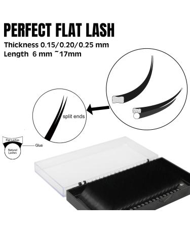 Perfect Lash CC Curl Black Individual Eyelash Extensions - 20 Lines 0.15/0.20/0.25 mm Thickness 6 mm to 17 mm Length for Salon Use - Shop Internationally - Buy Online on GoSupps.com