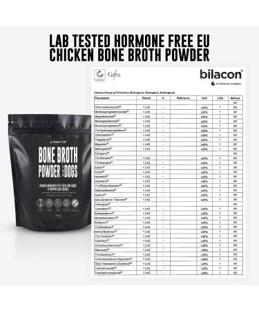 Chicken Bone Broth for Dogs + Prebiotics for Dogs + Probiotic + Immune & Joint Support + Anti Inflammatory | 60 Servings - Chicken Bone Broth Powder 300g - NO SCOOP Dog Gravy Granules by Super Cal - Buy Online on GoSupps.com