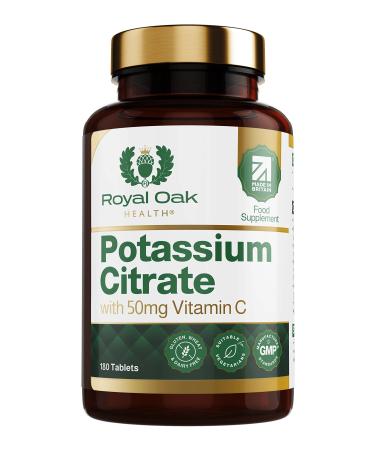 Royal Oak Health - Potassium Citrate with 50 mg Vitamin C - Potassium Supplements (180 Tablets)