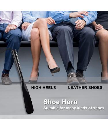 LRUI Long Handle Reinforced Plastic Shoe Horn - 15.5 Black Fashion Shoehorn - Buy Online on GoSupps.com
