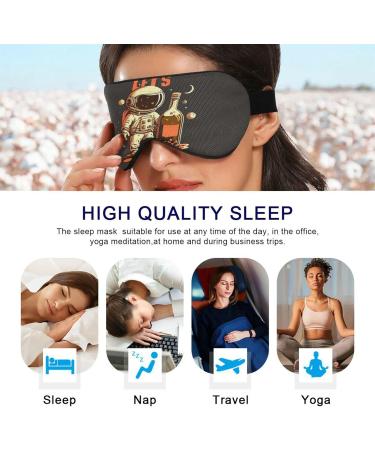 Space Pirate Rum Sleep Mask | Light Blocking Eye Mask for Sleeping | Adjustable Soft Blindfold for Men & Women | Ideal for Travel & Naps - Buy Online on GoSupps.com