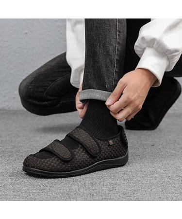 Men's Extra Wide Diabetic Shoes - Easy On & Off Sneakers for Swollen Feet - Non-Slip Memory Foam - Coffee - Buy Online on GoSupps.com