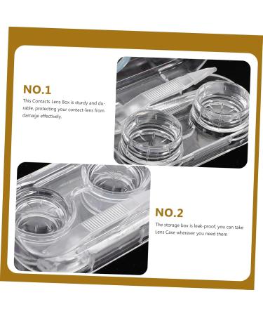Homsfou 8-Piece Contact Lens Container Organizer - Cosmetic Lenses Storage Box & Cleaning Tool Case for Glasses - Buy Online on GoSupps.com