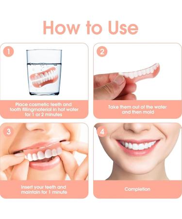 Plotage Artificial Teeth - White Cosmetic Prosthesis Stickers | Temporary Teeth Filling Set for Men & Women - Buy Online on GoSupps.com