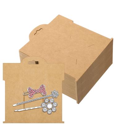 50 Pcs Hair Clip Display Cards 4.75 x 5.25 in Kraft Hair Bow Holder Cards Brown Hair Bow Display Cards Rectangular Clip Collecting Cardboard for Hair Barrettes Jewelry Organizing Accessories - Buy Online on GoSupps.com