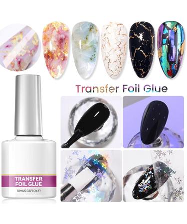 Nail foil gel - 10ml manicure adhesive - nail decals - For professional and beginner women for home salon wedding and more - Buy Online on GoSupps.com