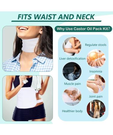 Lot de 2 paquets d'huile de ricin r utilisable pour l'abdomen et le cou - Pour le sommeil et la d sintoxication du foie - Rose - Buy Online on GoSupps.com