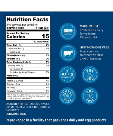 Judee's Heavy Cream Powder 1.5 lb - GMO & Preservative Free - Made in USA - Keto Friendly - Add Healthy Fat to Coffee, Sauces & Dressings - Buy Online on GoSupps.com