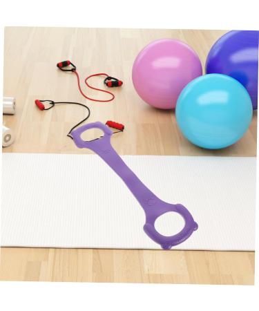 Yoga Tension Belt & Resistance Bands Set - Home Gym Workout Equipment for Flexibility & Strength Training - TPE Purple - Buy Online on GoSupps.com
