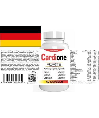  FYRON Cardione Forte Pack of 5 packs of 300 capsules (5 x 60 capsules) - Buy Online on GoSupps.com