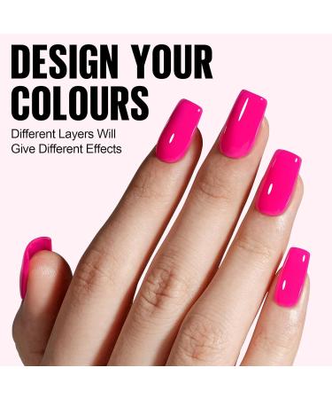 TOMICCA Neon Pink Gel Nail Polish 15ML - Long Lasting, High Gloss, Chip Resistant | UV LED Lamp Required | DIY Manicure Salon Quality - Buy Online on GoSupps.com