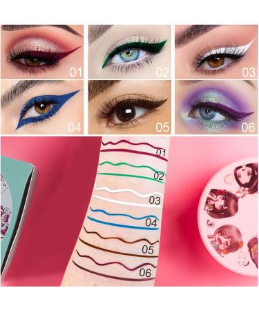 Eyeliner Liquid Set of Liquid Eyeliner Long Lasting Waterproof Colorful Sparkling Makeup Professional Eye Shadow for Festival and Girls' Eyes Frifer B - Buy Online on GoSupps.com