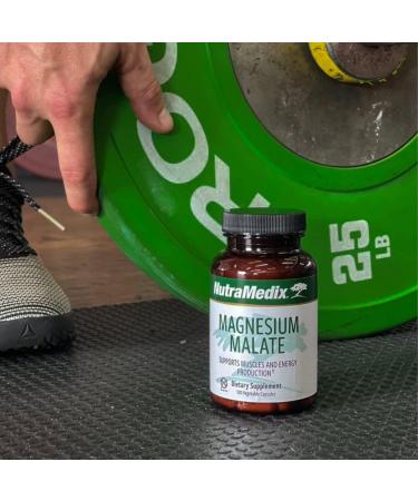 NutraMedix Magnesium Malate Capsules - Bone, Joint & Muscle Support - Enhanced Absorption for Energy - 120 Vegetarian Capsules - Buy Online on GoSupps.com