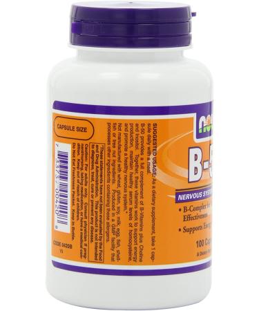 Now Foods B-50 Complex - 100 Vegan Capsules for Energy & Wellness - Buy Online on GoSupps.com