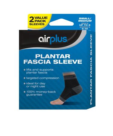 Airplus Plantar Fascia Sleeve Men's Women's Small Medium 2 Sleeves (Pack of 2)