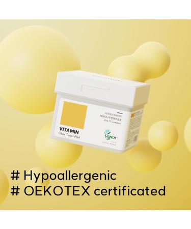 Vitamin Glow Toner Pads - 120 Vegan Face Gauze Pads for Glass Skin | Niacinamide Sea Buckthorn Extract Brightening & Illuminating for Sensitive Skin - Buy Online on GoSupps.com