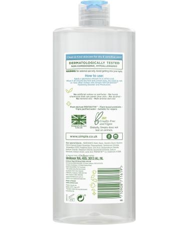 Simple Water Boost Micellar Cleansing Water 400ml Pack of 6 - Buy Online on GoSupps.com