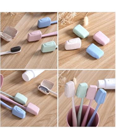 Travel Toothbrush Covers Set - 8pcs Portable Plastic Caps for Travel Bathroom School & Camping - Ideal Toothbrush Protection - Buy Online on GoSupps.com