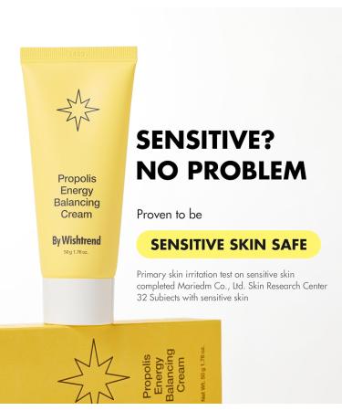 BY WISHTREND Propolis Energy Balancing Cream | 10% Propolis Face Care for Oily Skin Improves Skin Barrier Rich in Antioxidant Lightweight Texture Probiotics Moisturizer 1.69 Fl Oz New Package: Propolis Energy Balancing  - Buy Online on GoSupps.com