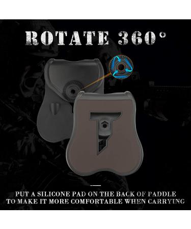 Universal OWB Holster | Compact to Full Size Pistols | Custom Size | Index Finger Release | Adjustable Cant | Autolock | Outside Waistband | Matte Black Finish | Left/Right Handed Option - Buy Online on GoSupps.com