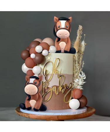 KEEPARTY 27 PCS Horse Cake Toppers Ball Cake Picks Horse Baby Shower Cake Decoration for Horse Theme Party Favors Supplies - Buy Online on GoSupps.com