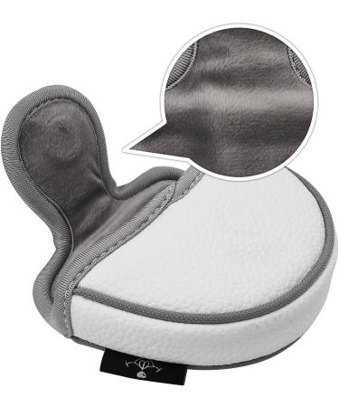 Big Teeth Small Golf Putter Cover - Half Mallet Mini Headcover w/ Magnetic Closure in White - Buy Online on GoSupps.com