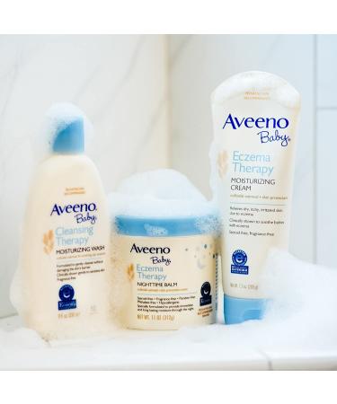 Aveeno Baby Eczema Therapy Nighttime Balm | Soothes Dry Itchy Skin | Hypoallergenic & Fragrance-Free | 11 oz - Buy Online on GoSupps.com