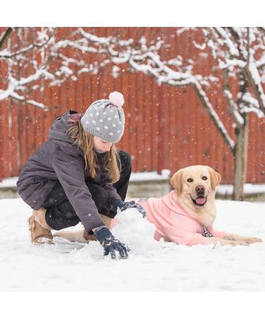 X-Large Pink Dog Hoodie Winter Coat | Warm 4 Legs Fleece Sweatshirt for Large Medium Dogs | Hooded Winter Cold Weather Jacket - Buy Online on GoSupps.com