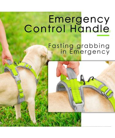 Thinkpet Anti-Zug Dog Harness - Adjustable Reflective & Breathable Control Harness with Handle (Small Bright Green) - Perfect for Comfortable Dog Walking - Buy Online on GoSupps.com