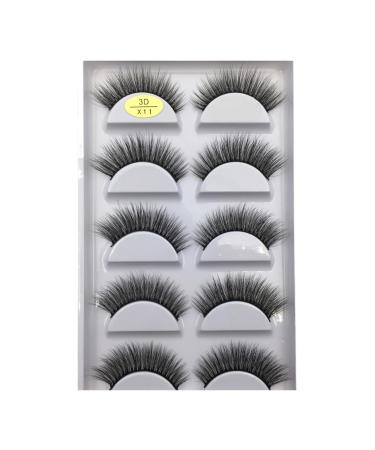 UAMOU 10/50 Boxes 37 Style 5 Pairs Natural 3D False Eyelashes Makeup Fake Eye Lashes Faux Cils Make Up Beauty Maquillaje Cheerfully (Color : 5Pairs X11 Size : 10 Boxes 50Pairs)