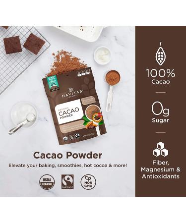 Buy Navitas Organics Organic Cacao Powder 16 oz - Premium Superfood for Baking & Smoothies - Buy Online on GoSupps.com