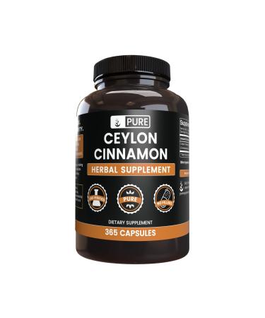 Pure Original Ingredients Ceylon Cinnamon (365 Capsules) No Magnesium Or Rice Fillers, Always Pure, Lab Verified