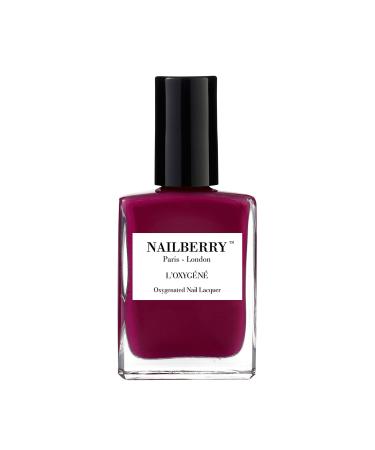 Nailberry L'Oxyg n Oxygenated Nail Lacquer | Raspberry 15 ml | Polish for a Healthier Manicure & Long Lasting Colour | 12-Free Vegan Halal Cruelty & Gluten Free