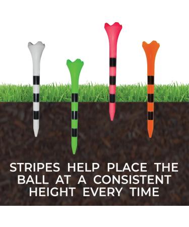 Pride Performance Golf Tees 2-3/4 Striped 100 Count - Citrus Orange - Buy Online on GoSupps.com