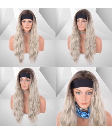 Vebonny Headband Wigs - Removable Synthetic Blonde & Ombr Brown Curly Wig | Glue-Free Shoulder Length Vebonny-153 - Buy Online on GoSupps.com