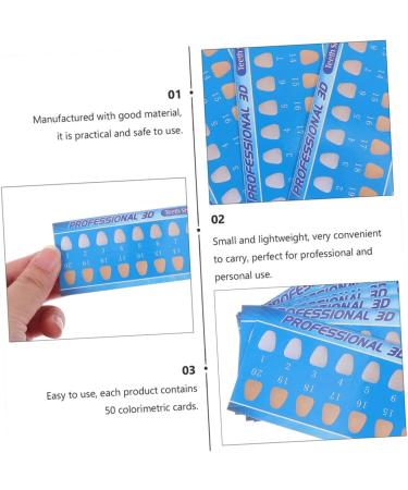 HomsfoU 90 Pcs Tooth Color Guide - Teeth Whitening Shade Chart for Oral Care & Dental Use - Buy Online on GoSupps.com