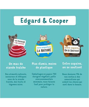 Edgard & Cooper Senior Dog P t (Chicken & Salmon 150g x 11) Fresh Meat & Fish & Quality Protein Real Ingredients for Dogs Hypoallergenic No Added Sugars - Buy Online on GoSupps.com