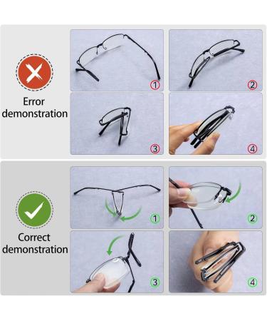 Buy Sangaimei Foldable Anti-Blue Light Reading Glasses for Men & Women - 304 Stainless Steel Hard Shell Case Black - Perfect Computer Glasses - 1.0x Magnification - Buy Online on GoSupps.com