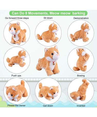 Yellow Plush Interactive Robot Cat Toy for Girls | Touch Control Electronic Pet Kitten | Animated Stuffed Animal | L 12 H 8 W 5 - Buy Online on GoSupps.com