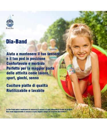 Kids Dia Band Glucose Sensor Protection Bracelet for Freestyle Libre Medtronic Dexcom & Omnipod | Comfortable Reusable Diabetic Band (Junior Size 20-22 cm) - Buy Online on GoSupps.com