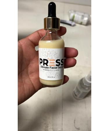 Ultimate Facial Serum for Glowing Skin | PRESS SKINCARE | Anti-Aging Hydrating | Vitamins A C B3 B5 E | Reduces Wrinkles Dark Spots & Fine Lines | 2OZ - Buy Online on GoSupps.com