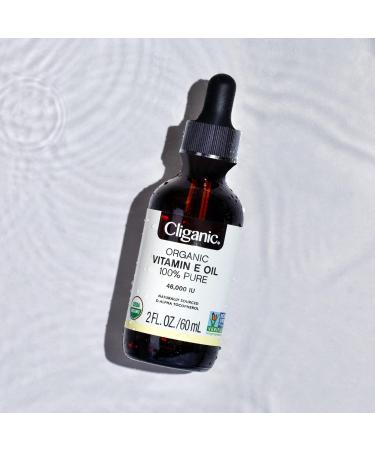 Cliganic Organic Pure Vitamin E Oil - 2oz for Skin Hair & Face | 46 000 IU | Buy Online Worldwide - Buy Online on GoSupps.com