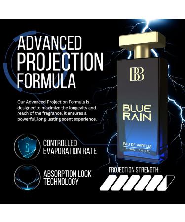 Bergamot Beaute Blue Rain Eau De Parfum | Best Perfume for Men with Aquatic and Musk for All Occasions | Long Lasting Premium Fragrance for Man 100ml 3.4 FL OZ - Buy Online on GoSupps.com