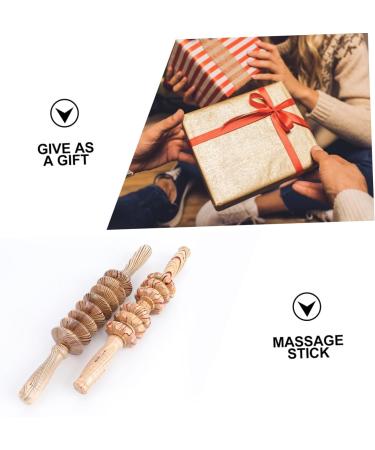 Beaupretty Wooden Massage Roller - Handheld Muscle Massager for Back & Body Relief | Eco-Friendly Wood Massage Device - Buy Online on GoSupps.com