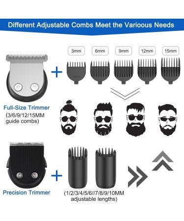 Professional 6-in-1 Waterproof Hair Clippers & Beard Trimmer for Men - Rechargeable Hair Cutting Kit - Buy Online on GoSupps.com