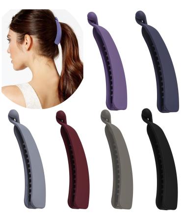 Eyegla 6 pieces tall banana hair clip colored banana clip bananan clip hair clip for thick hair non -slip ponytail holder clip for women and girls 6 multi colors f